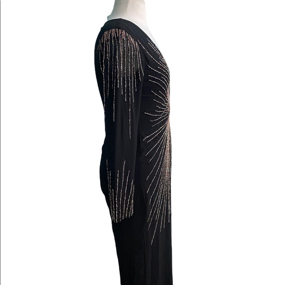 Nasty Gal studio beaded jumpsuit long sleeve sz-4 - Picture 3 of 6